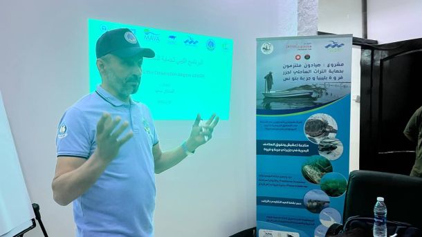 البرنامج الليبي لحماية السلاحف البحرية ينظم ورشة عمل لعرض نشاطات البرنامج الليبي خلال موسم 2021م 1 turtle workshop1